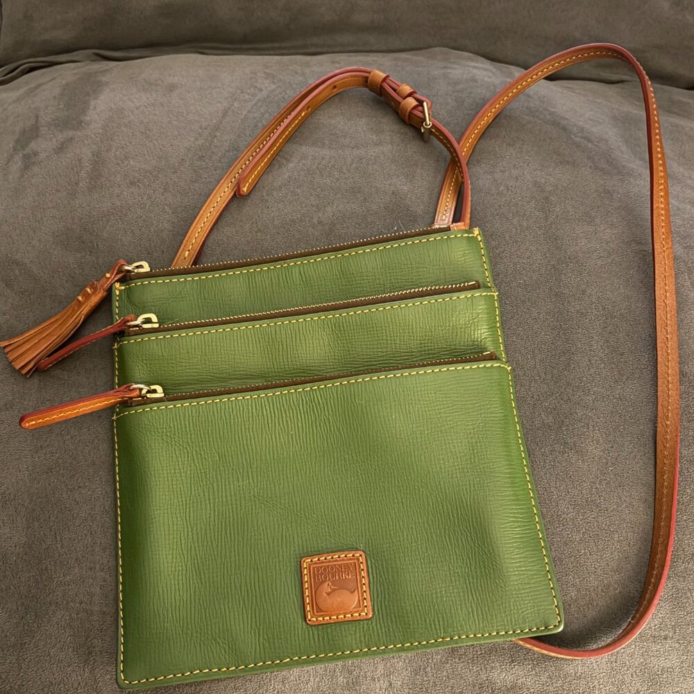 Dooney and Burke - Triple Zip Crossbody (Pebble Grain Leather)